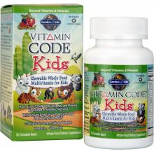 Garden of Life, Vitamin Code, 兒童綜合維他命 30粒 熊仔軟糖